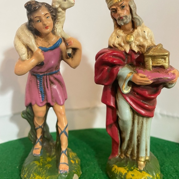 Fontanini Nativity Vintage Chalkware Plaster Paper Mache Creche - Picture 5 of 10